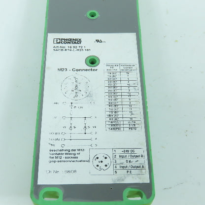 Phoenix Contact SACB-8/16-L-M23 180 Sensor Actuator Box M23 Connector