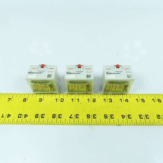 Magnecraft 784XDXM4L 250V AC General Purpose Relay 120V AC Coil Lot Of 3