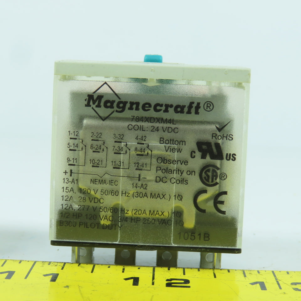 Magnecraft 784XDXM4L 250V AC General Purpose Relay 24V DC Coil Lot Of 3