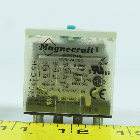 Magnecraft 784XDXM4L 250V AC General Purpose Relay 24V DC Coil Lot Of 3