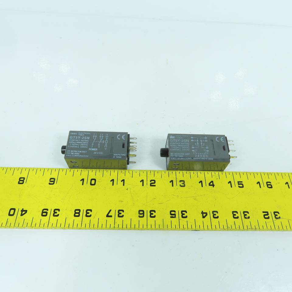 Idec GT5Y-2SN Electronic Timer Relay 24V DC Lot Of 2