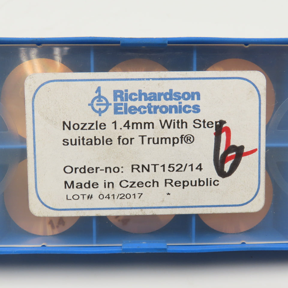 Richardson Electronics RNT152/14 1.4mm Nozzle With Step Lot Of 8