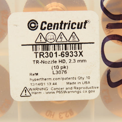 Hypertherm TR301-6933X Centricut TR Nozzle HD 2.3mm Lot Of 10