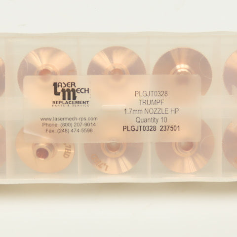 Laser Mech PLGJT0328 237501 Nozzle HP 1.7mm Lot Of 10
