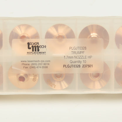 Laser Mech PLGJT0328 237501 Nozzle HP 1.7mm Lot Of 10