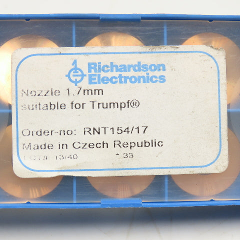 Richardson Electronics RNT154/17 Nozzle 1.7mm Lot Of 10