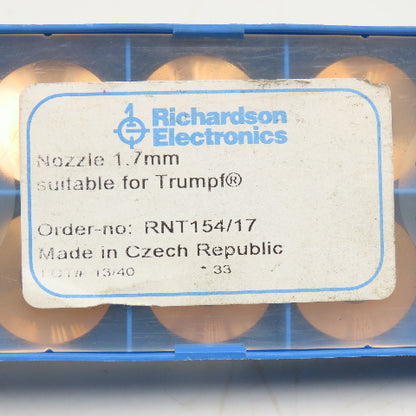 Richardson Electronics RNT154/17 Nozzle 1.7mm Lot Of 10