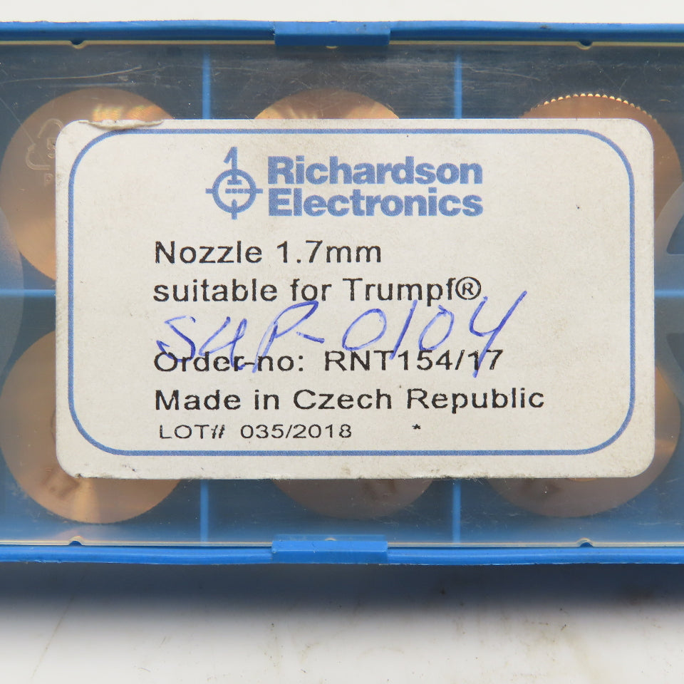 Richardson Electronics RNT154/17 Nozzle 1.7mm Lot Of 9