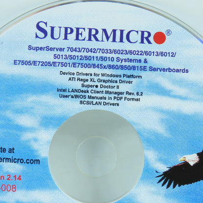 Supermicro CDR-008 SuperServer Device Drive For Windows Platform Revision 2.14