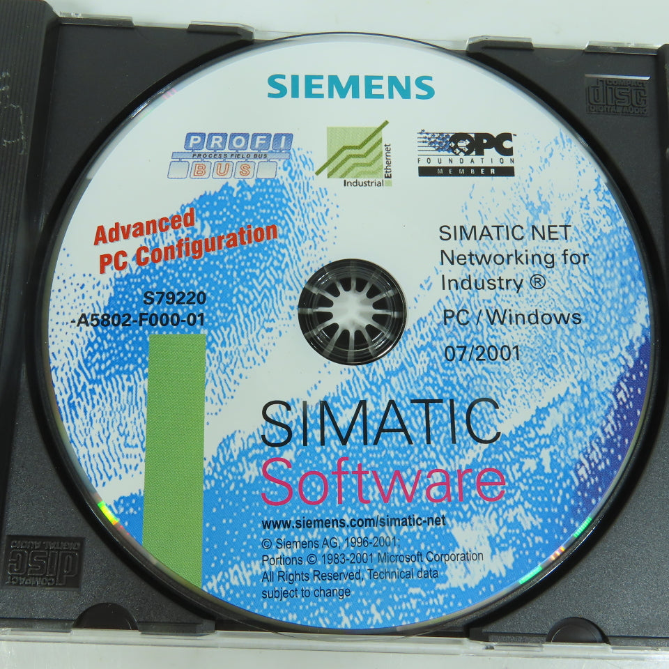Siemens S79220 A5802-F000-01 Simatic Software Networking For Industry PC/Windows
