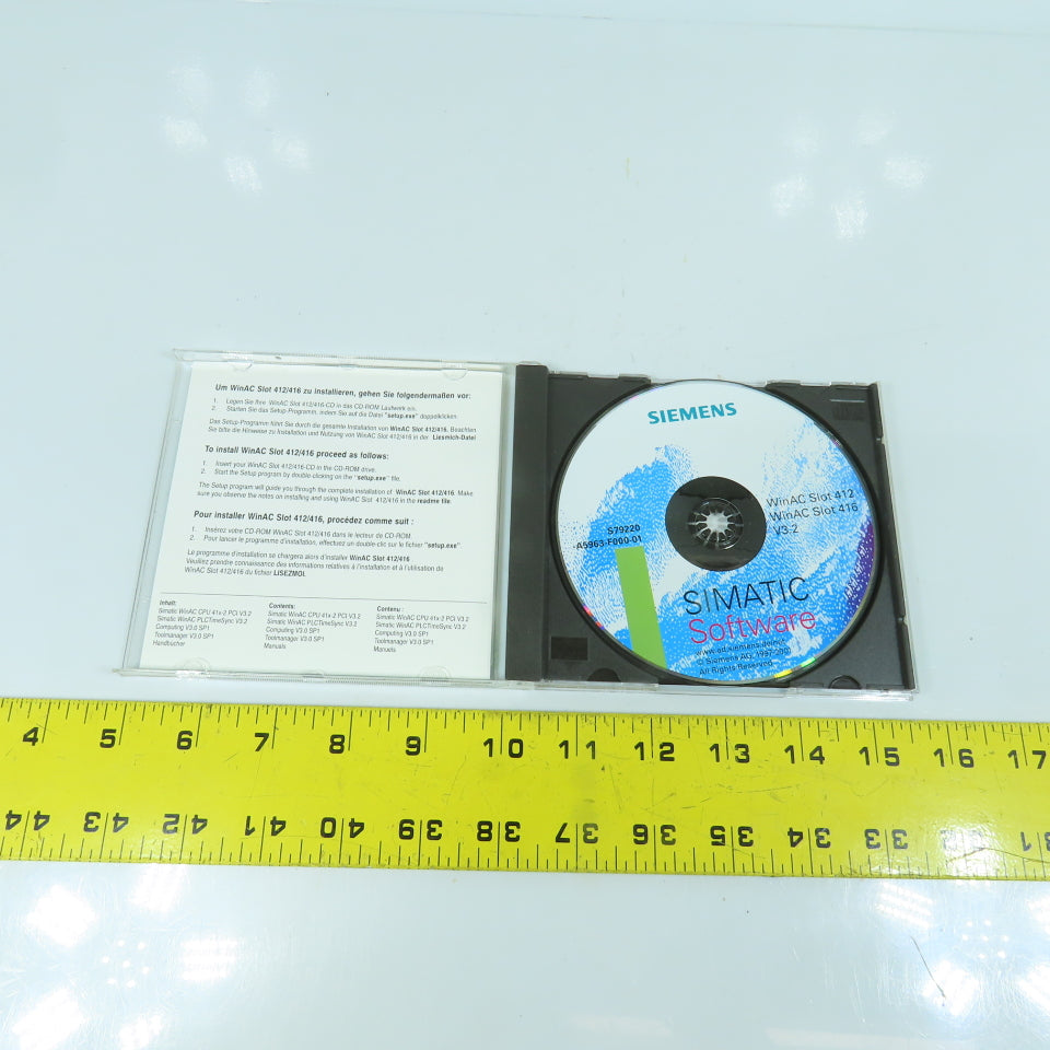 Siemens S79220-A5963-F000-01 Simatic Software WinAC Slot 412 & 416 V3.2