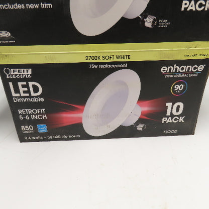 Feit 1232454 CELEDR6/927/10 120V LED Dimmable Recessed Light Retrofit Case Of 10