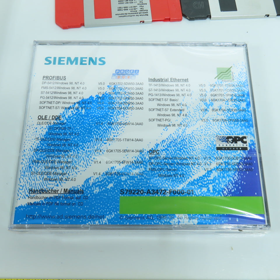 Siemens S79220-A3472-F000-01 Simatic Net Communication W/ Driver & Key Disc