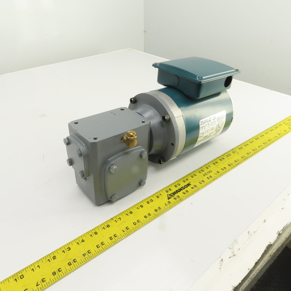 Cleveland ICHS 20:1 Ratio Right Hand Gear Reducer 86RPM 1/2HP 3PH Reliance Motor