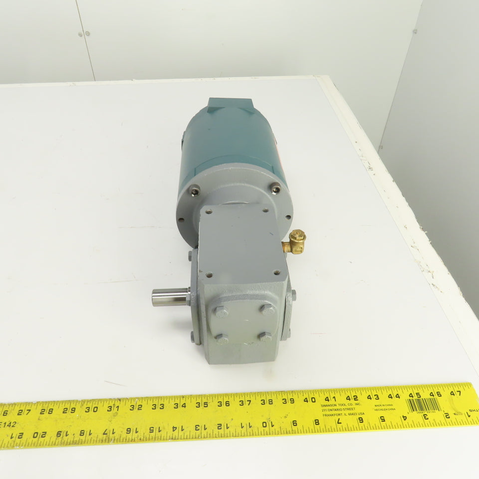 Cleveland ICHS 20:1 Ratio Right Hand Gear Reducer 86RPM 1/2HP 3PH Reliance Motor