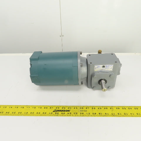 Cleveland ICHS 20:1 Ratio Right Hand Gear Reducer 86RPM 1/2HP 3PH Reliance Motor