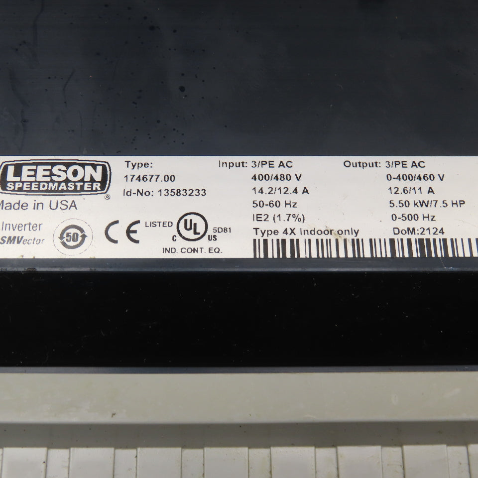 Leeson 174677.00 Speedmaster 400/480V Input VFD Drive 7.5Hp 0-500Hz