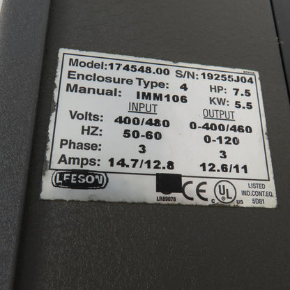 Leeson 174548.00 400/480V AC Speed Drive 0-400/460V 0-120Hz 7.5Hp Output