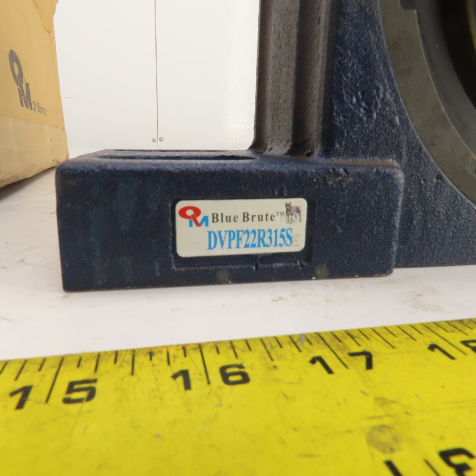 QM TA Series Blue Brute 4-Bolt Pillow Block Bearing Unit 3-15/16" Bore W/HA2322