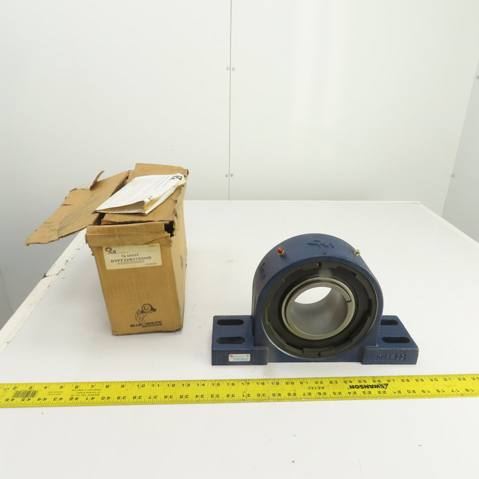 QM TA Series Blue Brute 4-Bolt Pillow Block Bearing Unit 3-15/16" Bore W/HA2322