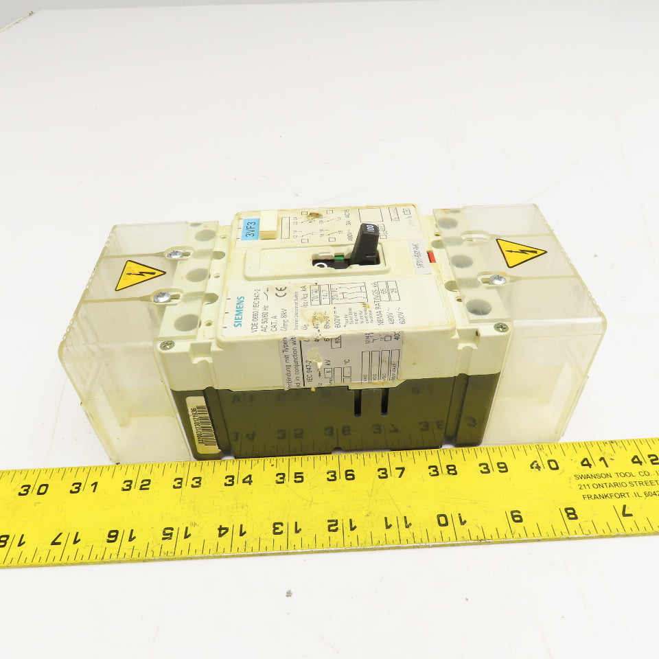 Siemens 3VF3111-6BS31-0AA0 100A 600V 3 Pole Circuit Breaker