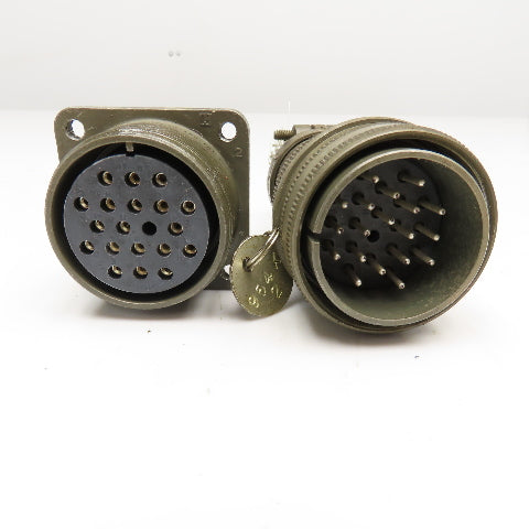 Veam TLC2Q28-16S-F01 28-16 20 Position Circular Connector Male/Female Set