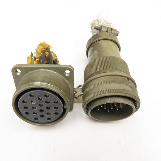 Veam TLC2Q28-16S-F01 28-16 20 Position Circular Connector Male/Female Set