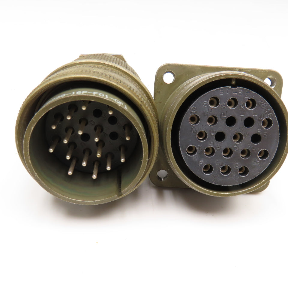 Veam TLC2Q28-16S-F01 28-16 20 Position Circular Connector Male/Female Set