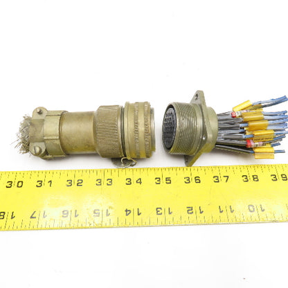 Veam TLC2Q28-15S-F01 28-15 35 Position Circular Connector Male/Female Set