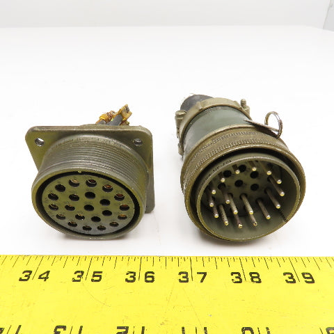 Veam TLC2Q36A-22S-F01 36A-22 22 Position Circular Connector Male/Female Set