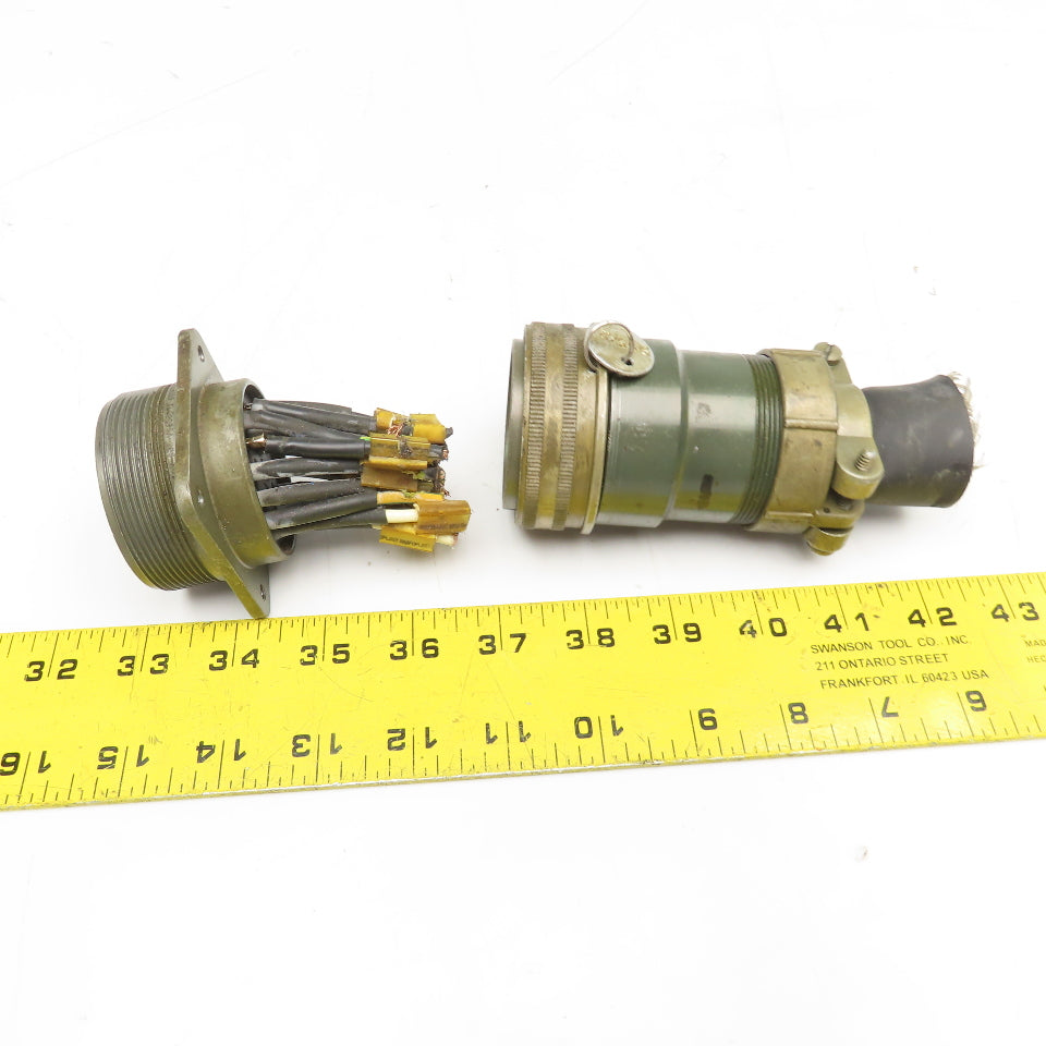 Veam TLC2Q36A-22S-F01 36A-22 22 Position Circular Connector Male/Female Set