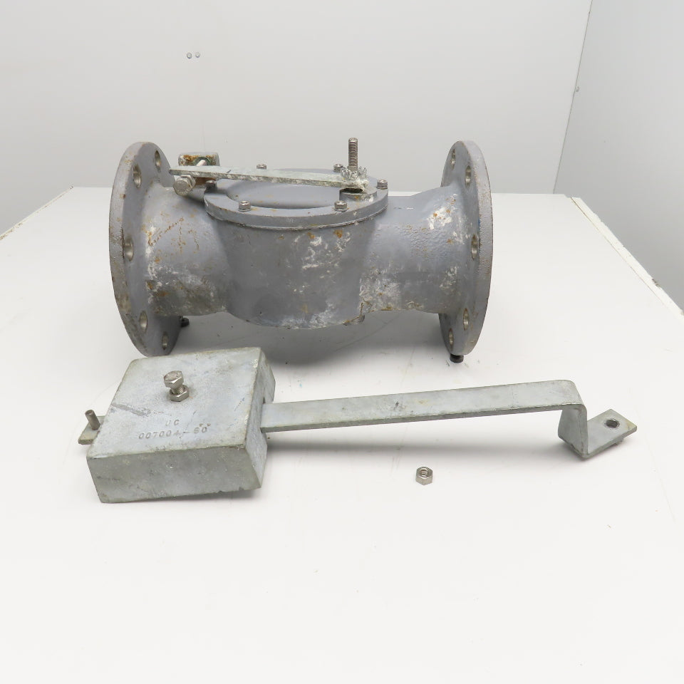6" Stainless Steel Flange Mount Swing Check Valve W/ Lever Arm Counterweight