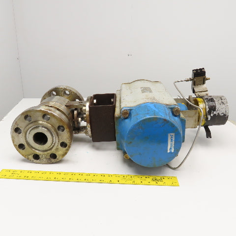 Jamesbury VPVL600 2" Stainless Steel RTJ Flange Mount Valve & Pneumatic Actuator