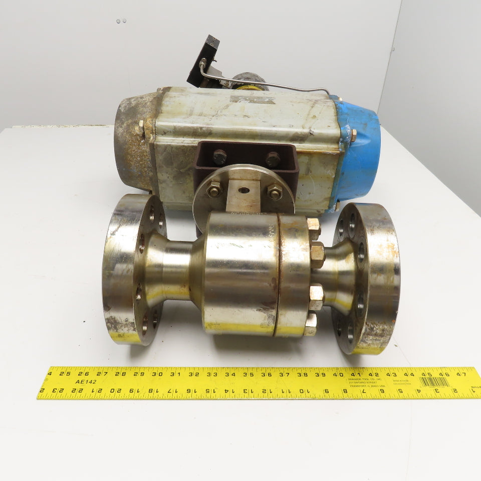 Jamesbury VPVL600 2" Stainless Steel RTJ Flange Mount Valve & Pneumatic Actuator