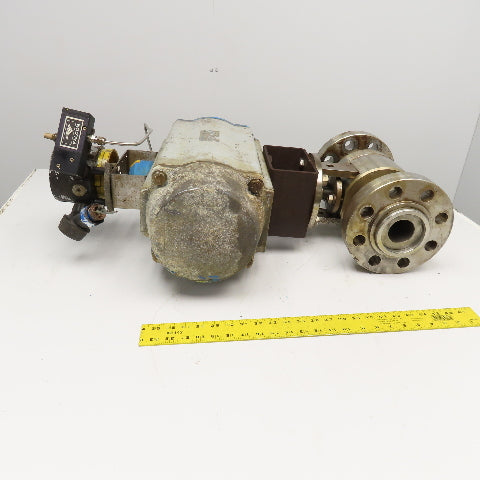 Jamesbury VPVL600 2" Stainless Steel RTJ Flange Mount Valve & Pneumatic Actuator