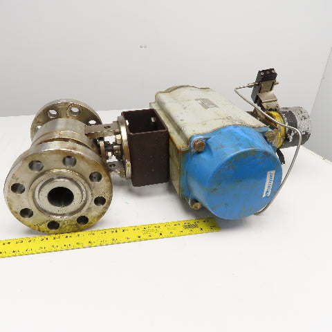 Jamesbury VPVL600 2" Stainless Steel RTJ Flange Mount Valve & Pneumatic Actuator