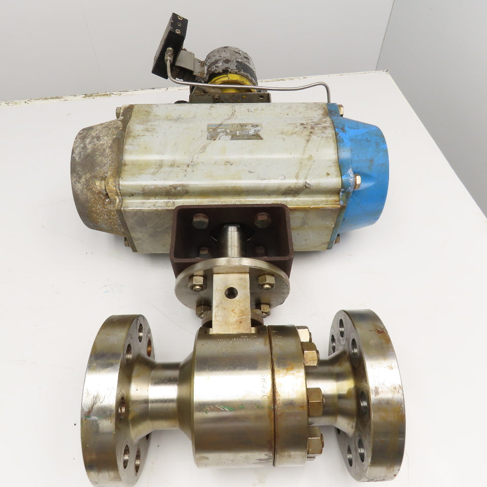 Jamesbury VPVL600 2" Stainless Steel RTJ Flange Mount Valve & Pneumatic Actuator