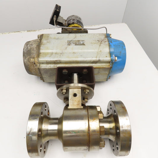 Jamesbury VPVL600 2" Stainless Steel RTJ Flange Mount Valve & Pneumatic Actuator