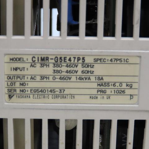 Yaskawa CIMR-G5E47P5 616G5 Varispeed 400V 7.5kW 0-460V AC Drive
