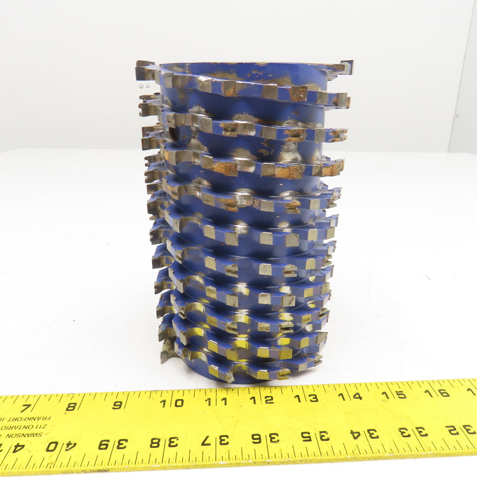 119mm OD x 180mm Multi-Spiral Wood Planing Roller Cylinder 40mm Bore