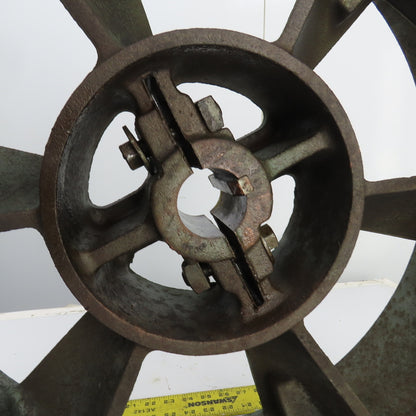 Quincy 8297-1R 23-1/2" OD Cast Iron Air Compressor Flywheel 3-Groove 1.9" Bore