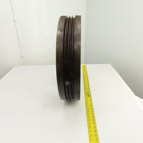 Quincy 8297-1R 23-1/2" OD Cast Iron Air Compressor Flywheel 3-Groove 1.9" Bore