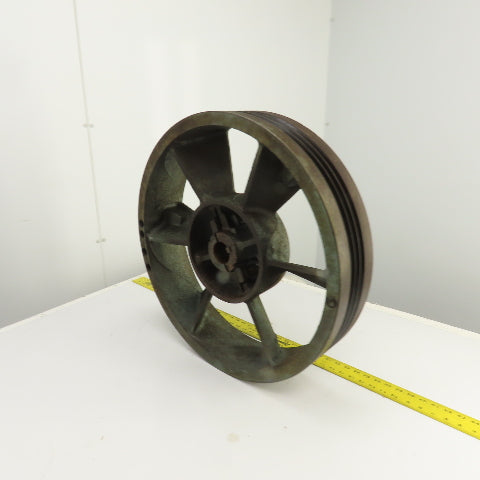 Quincy 8297-1R 23-1/2" OD Cast Iron Air Compressor Flywheel 3-Groove 1.9" Bore