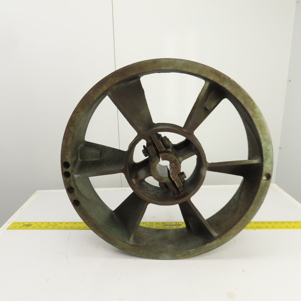 Quincy 8297-1R 23-1/2" OD Cast Iron Air Compressor Flywheel 3-Groove 1.9" Bore