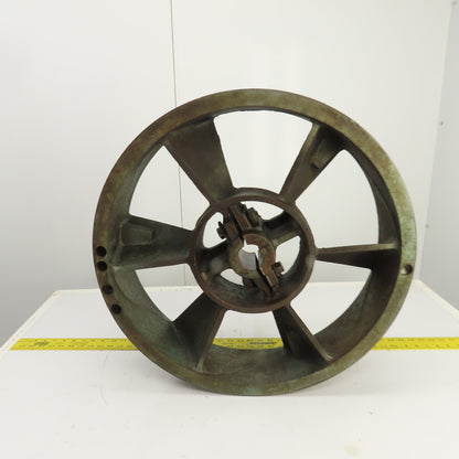 Quincy 8297-1R 23-1/2" OD Cast Iron Air Compressor Flywheel 3-Groove 1.9" Bore