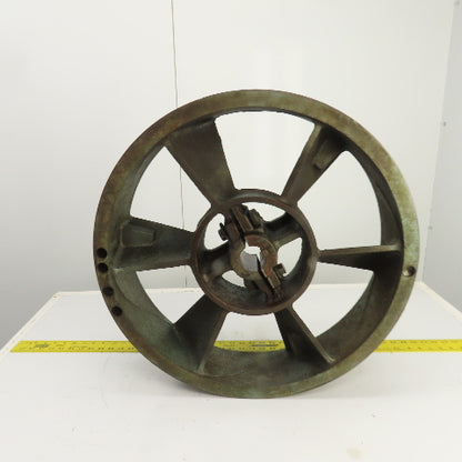 Quincy 8297-1R 23-1/2" OD Cast Iron Air Compressor Flywheel 3-Groove 1.9" Bore