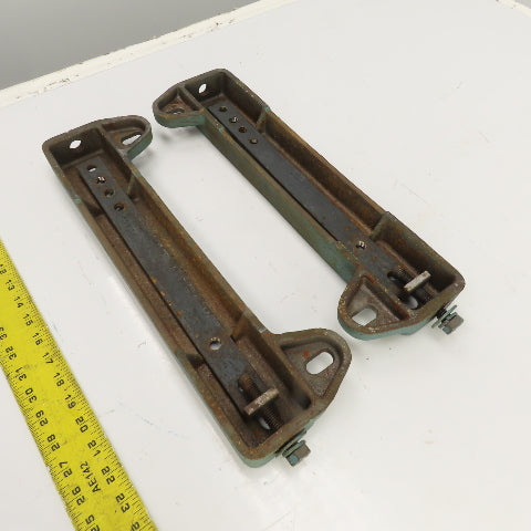 Cast Iron 254T Adjustable Pulley Motor Frame Base Heavy Duty17-1/2" OAL Set Of 2