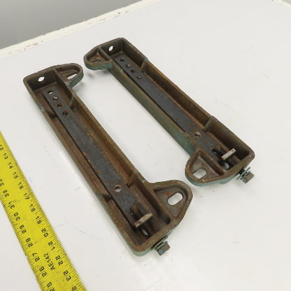Cast Iron 254T Adjustable Pulley Motor Frame Base Heavy Duty17-1/2" OAL Set Of 2