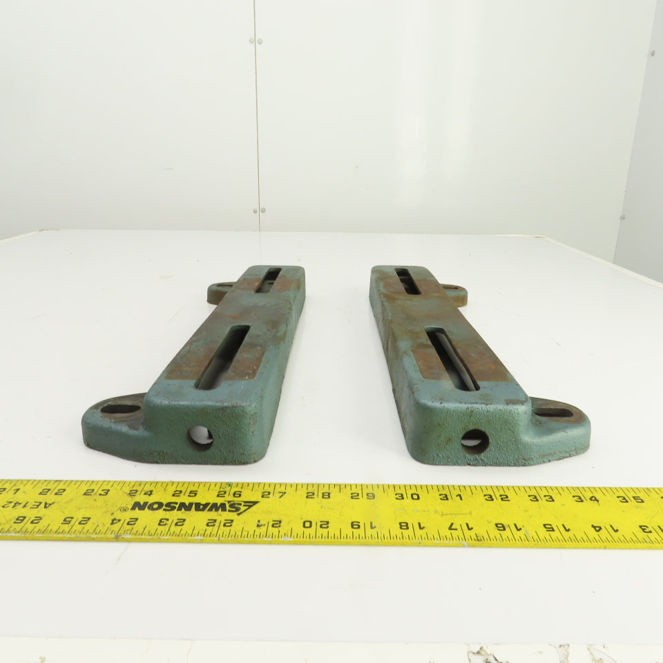 Cast Iron 254T Adjustable Pulley Motor Frame Base Heavy Duty17-1/2" OAL Set Of 2