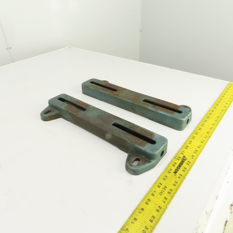 Cast Iron 254T Adjustable Pulley Motor Frame Base Heavy Duty17-1/2" OAL Set Of 2